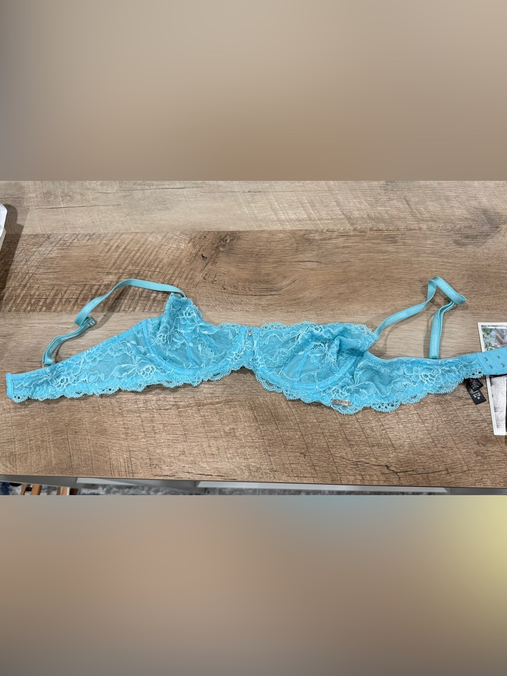Montelle Intimates Blue Lace Underwire Bra-34B